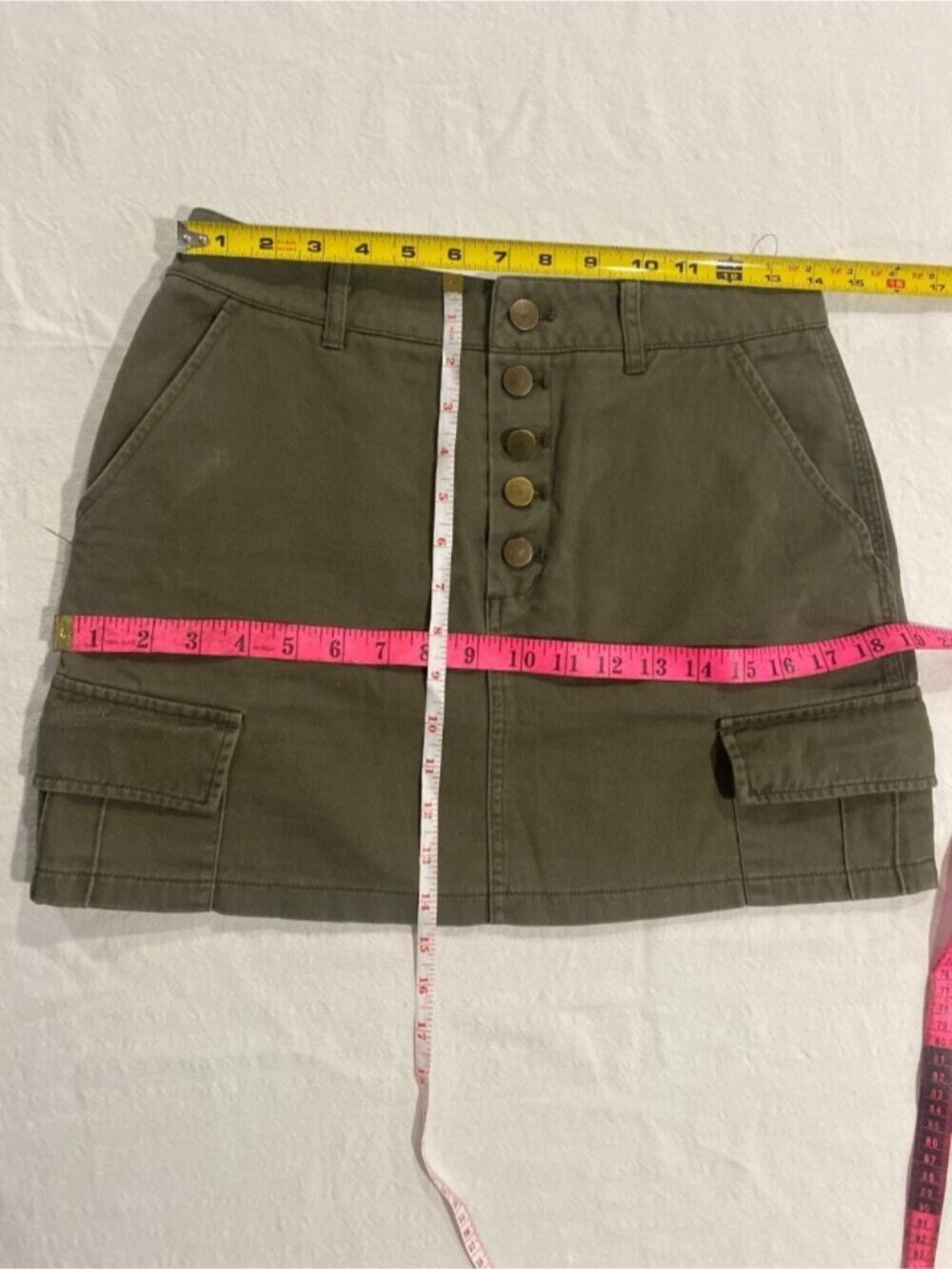 🛍️ 2/$20 ENTIRE SHOP - Y2K GORPCORE Tactical Cargo Utility Mini Skirt Green M - Picture 6 of 6